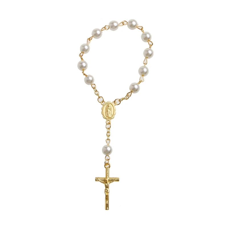 Elegant Mini Rosary for Baptism Favors
