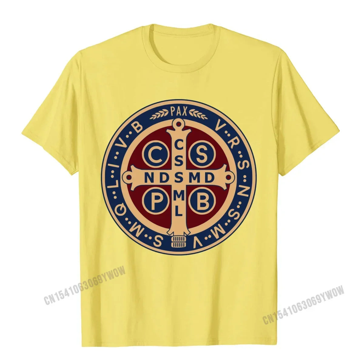 Saint Benedict Medal T-shirt | Classic Catholic Pullover Tee