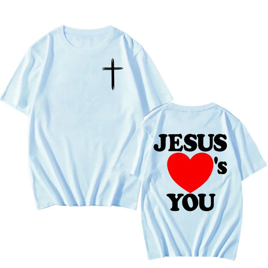 Jesus Loves You Christian T-shirt | Faith & Casual Streetwear Tee for Men & Women