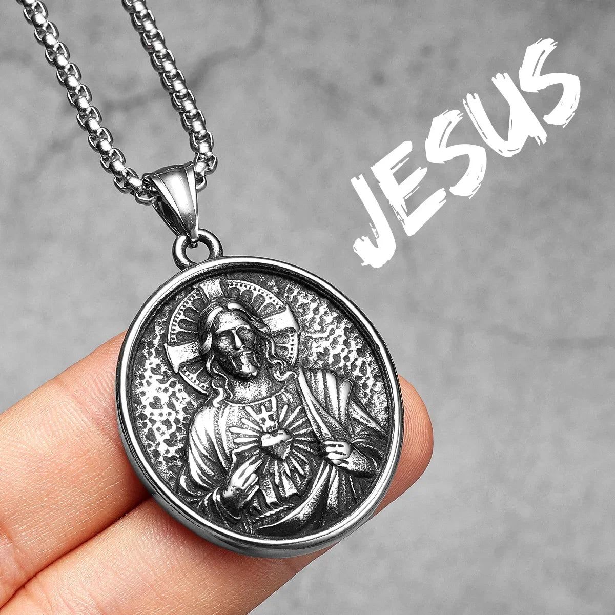 Stainless Steel Religious Pendant Necklace Collection: Saints & Sacred Icons