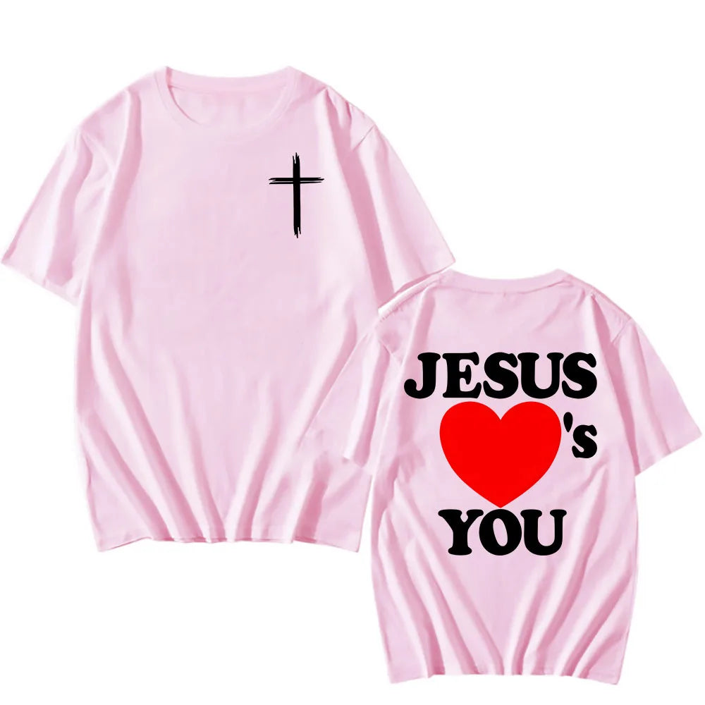Jesus Loves You Christian T-shirt | Faith & Casual Streetwear Tee for Men & Women