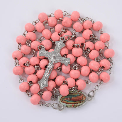 Rosary Necklace with Virgin Mary Medal and Crucifix - Perfect Gift for Devotees
