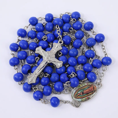 Rosary Necklace with Virgin Mary Medal and Crucifix - Perfect Gift for Devotees