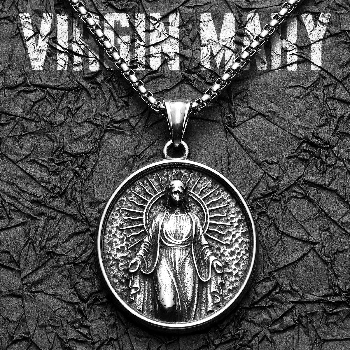 Stainless Steel Religious Pendant Necklace Collection: Saints & Sacred Icons
