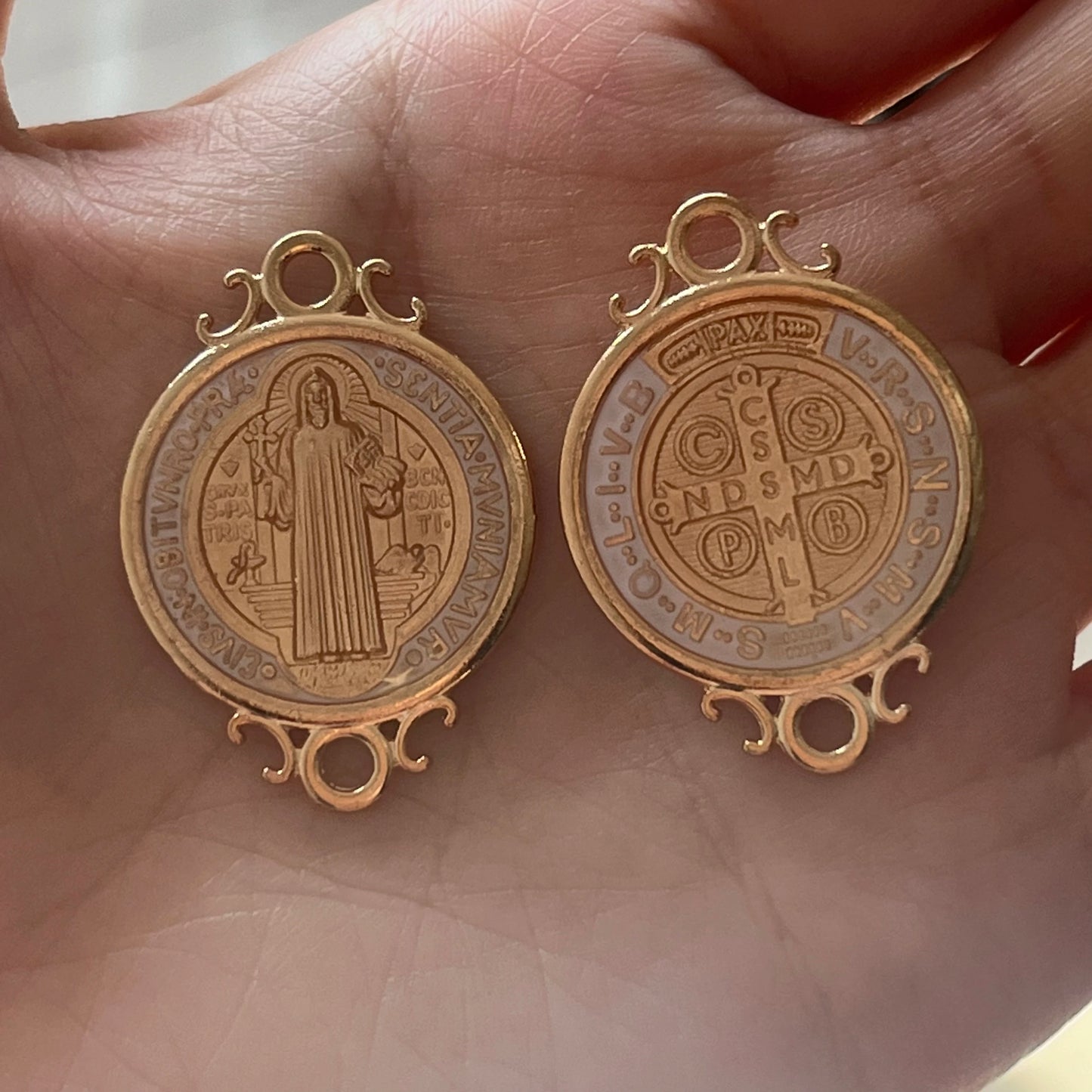 Saint Benedict Medal Charms | Assorted Enamel Pendants for Jewelry Making