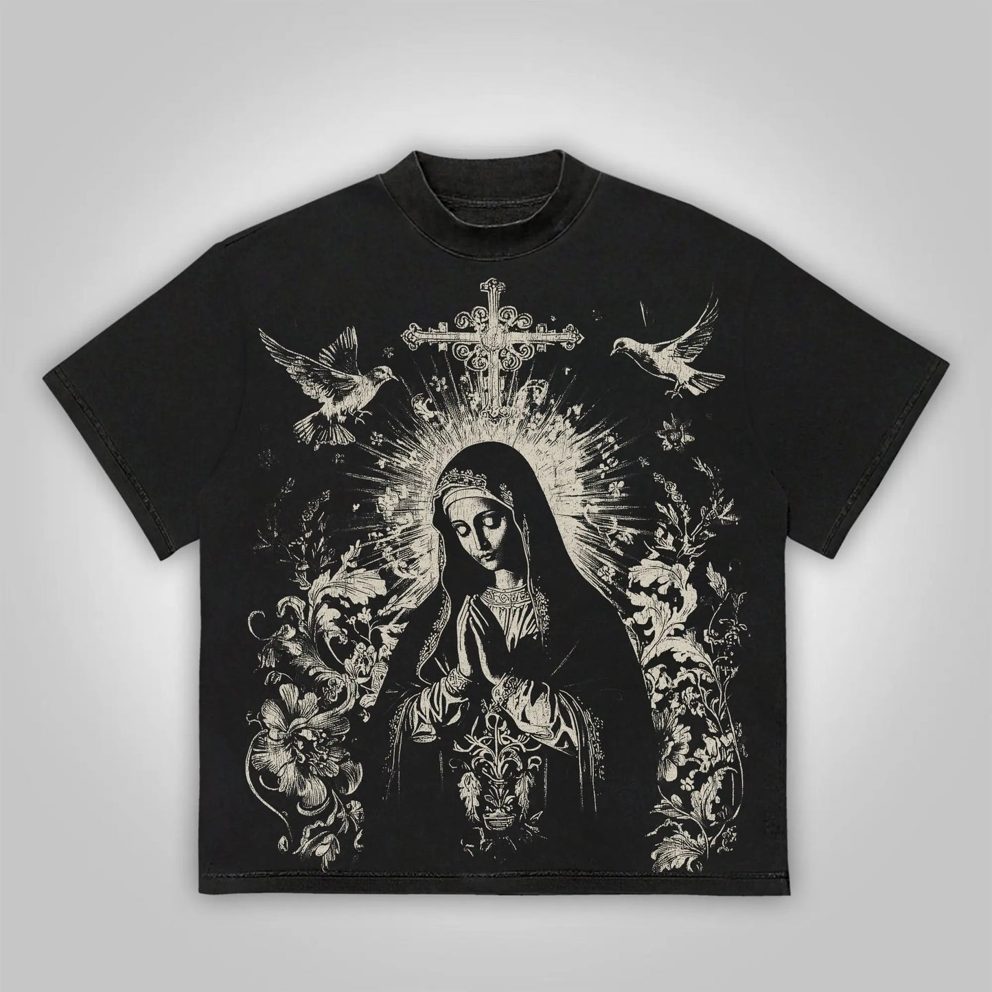 Unisex Vintage Virgin Mary Graphic T-shirt