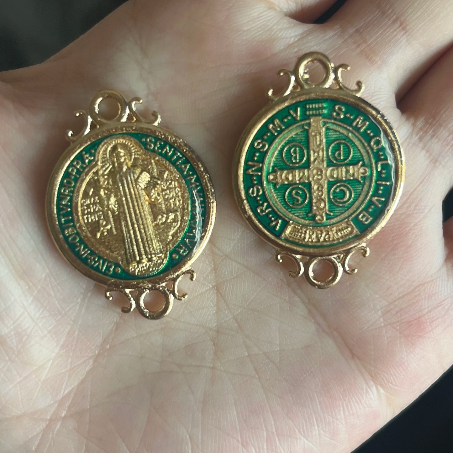 Saint Benedict Medal Charms | Assorted Enamel Pendants for Jewelry Making