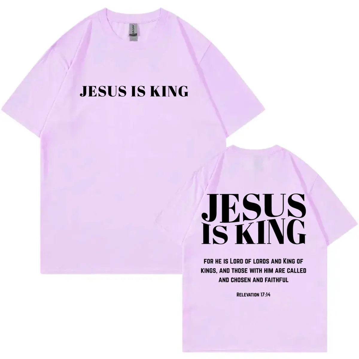 'Jesus Is King' Bible Verse Oversized Unisex T-shirt