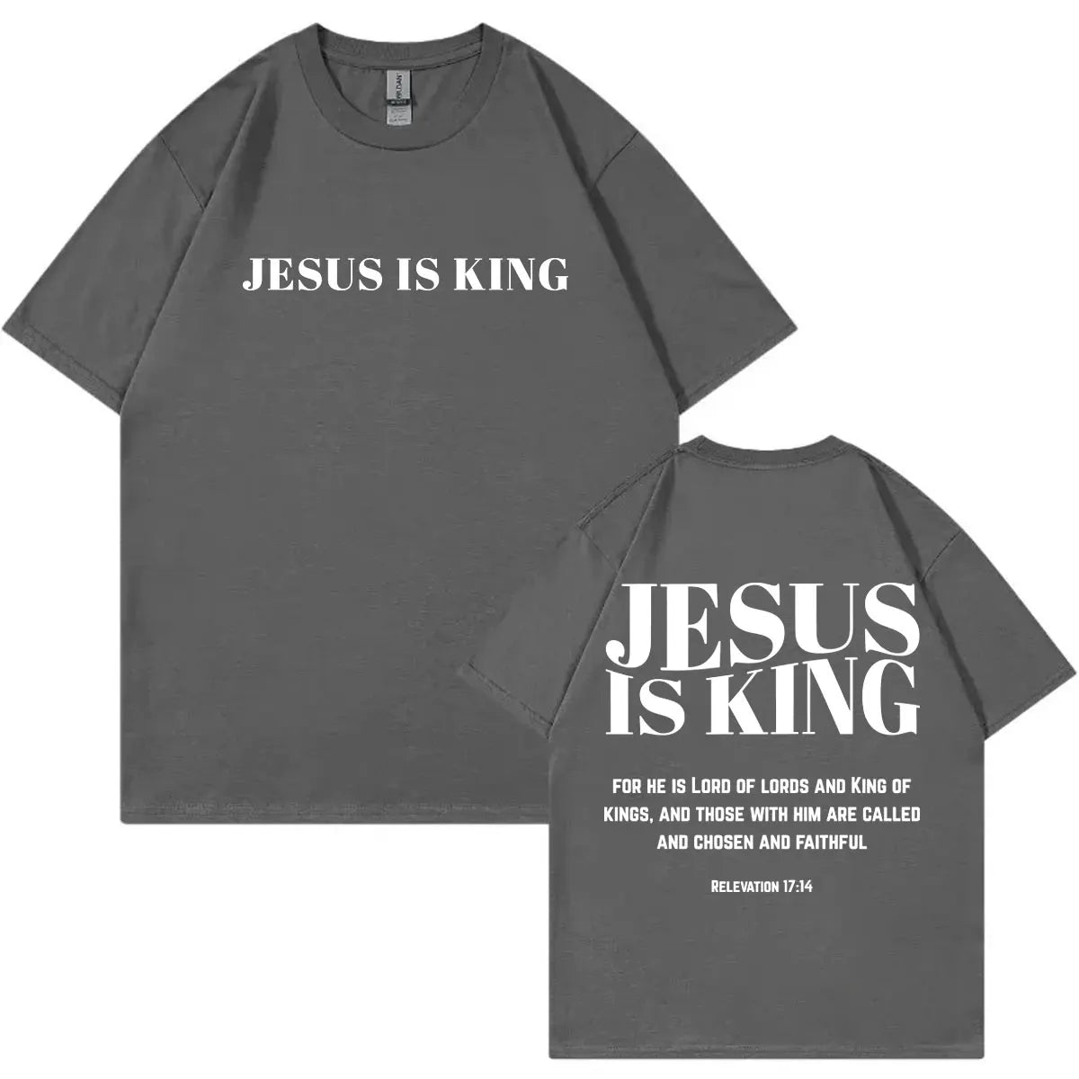 'Jesus Is King' Bible Verse Oversized Unisex T-shirt