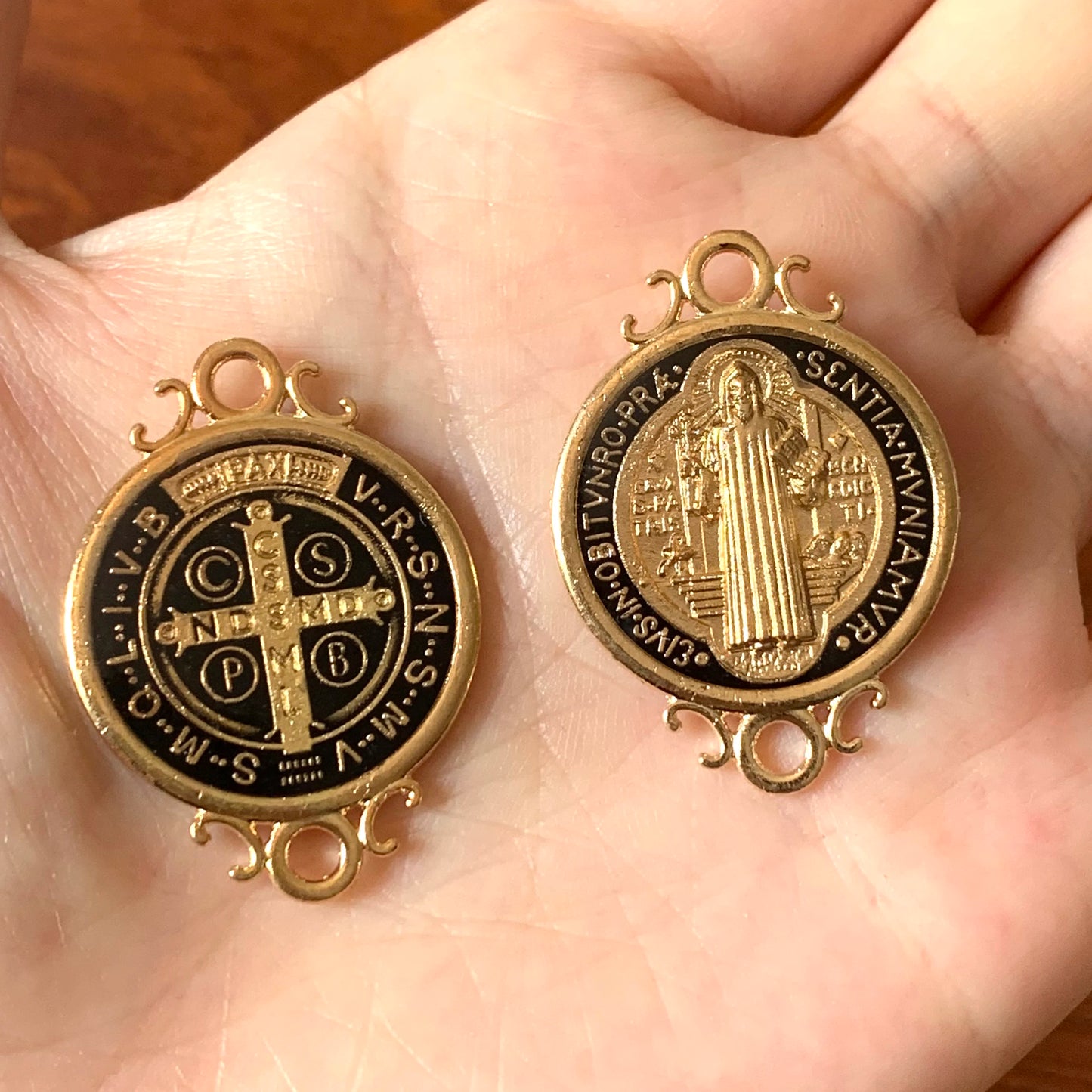 Saint Benedict Medal Charms | Assorted Enamel Pendants for Jewelry Making