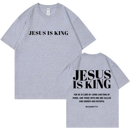 'Jesus Is King' Bible Verse Oversized Unisex T-shirt