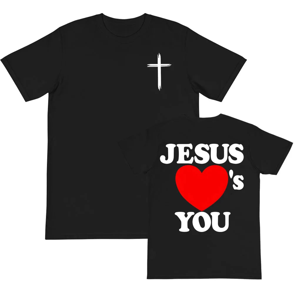 Jesus Loves You Christian T-shirt | Faith & Casual Streetwear Tee for Men & Women