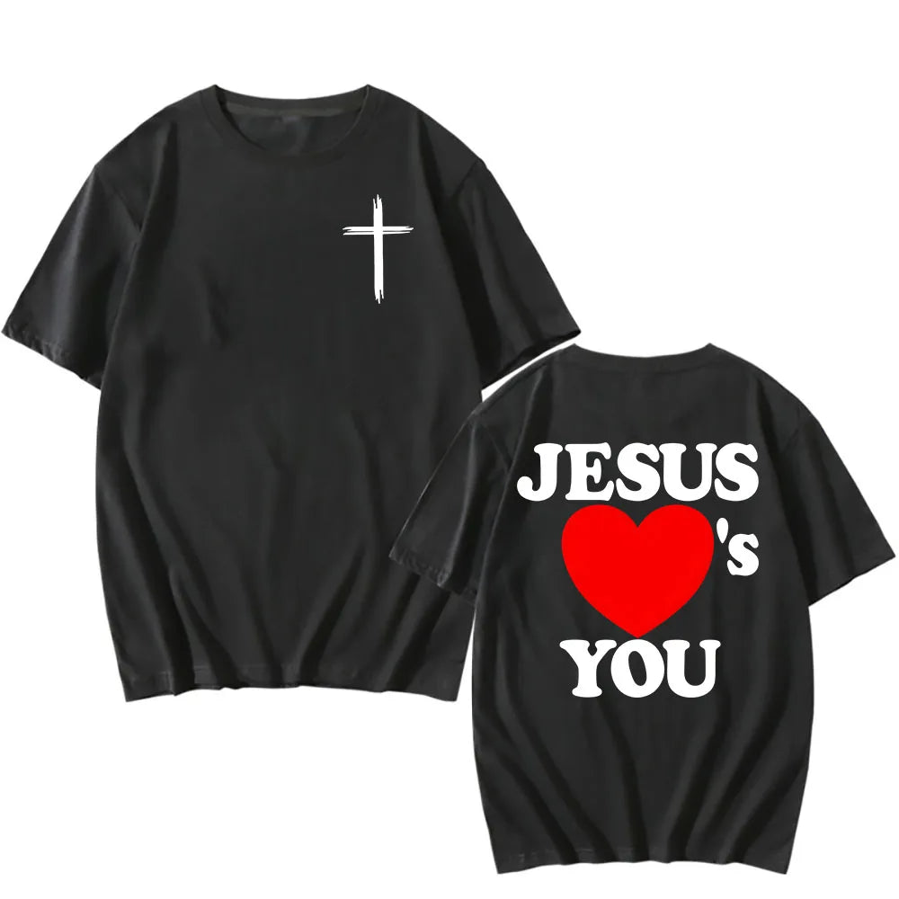 Jesus Loves You Christian T-shirt | Faith & Casual Streetwear Tee for Men & Women
