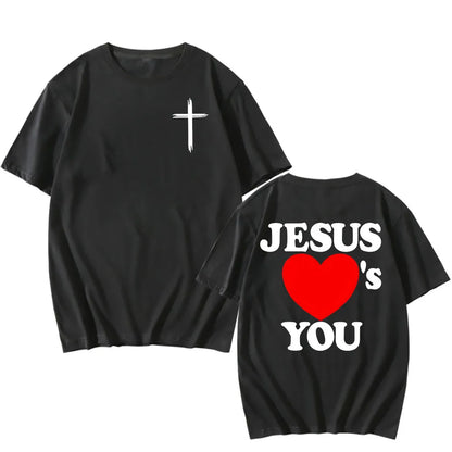 Jesus Loves You Christian T-shirt | Faith & Casual Streetwear Tee for Men & Women