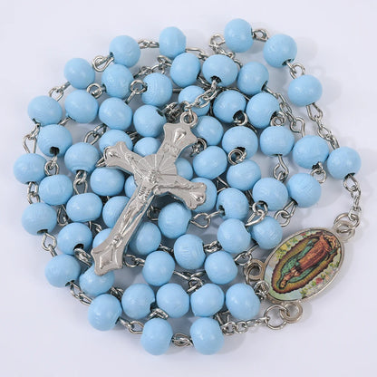 Rosary Necklace with Virgin Mary Medal and Crucifix - Perfect Gift for Devotees