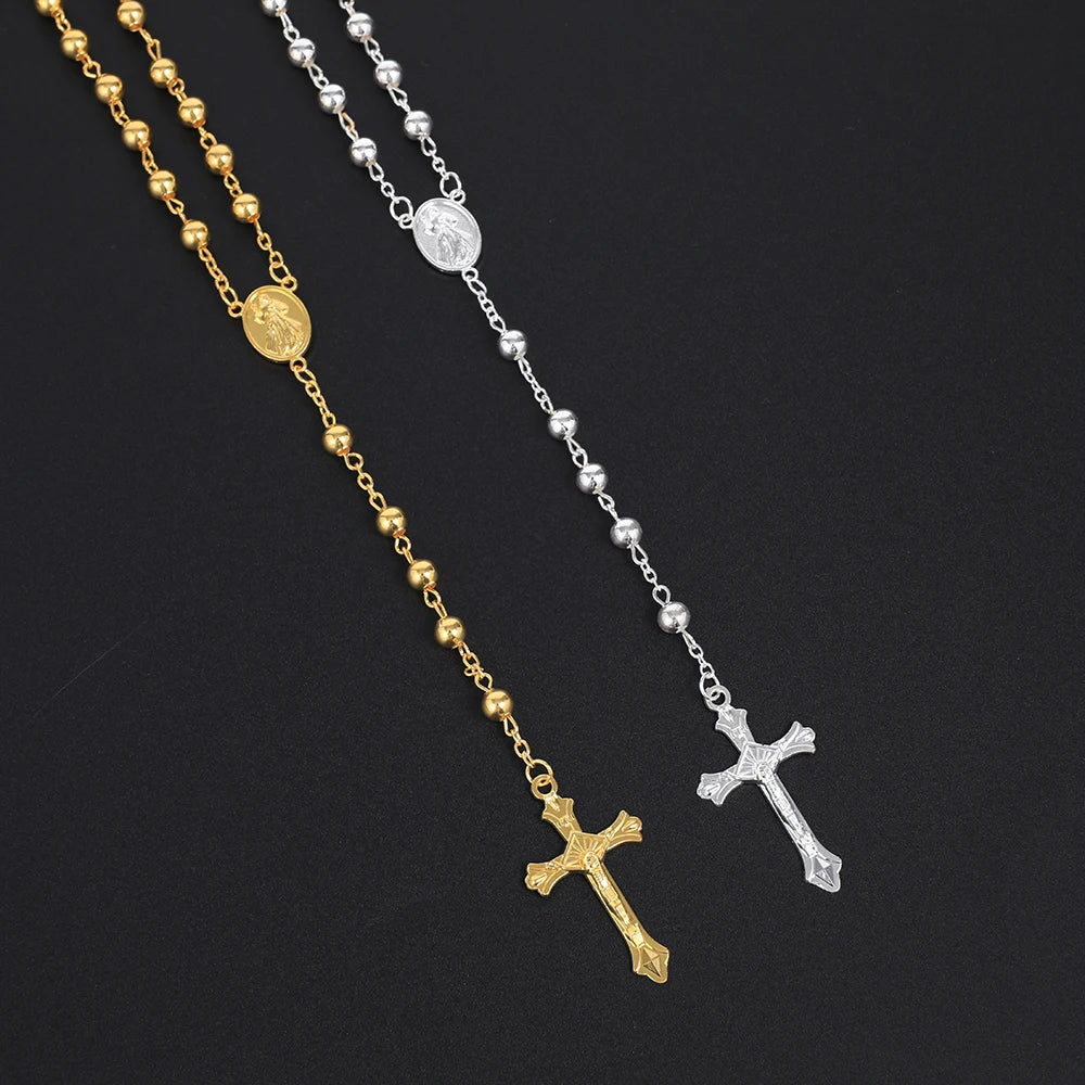 Elegant Gold-Tone Rosary with Crucifix