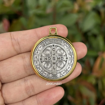 St. Benedict Medal Charms | 2-Pack Catholic Pendants for DIY Jewelry