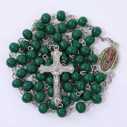 Rosary Necklace with Virgin Mary Medal and Crucifix - Perfect Gift for Devotees