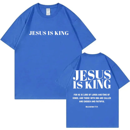 'Jesus Is King' Bible Verse Oversized Unisex T-shirt