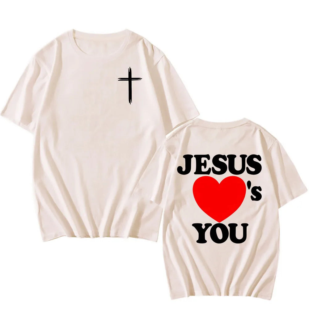 Jesus Loves You Christian T-shirt | Faith & Casual Streetwear Tee for Men & Women