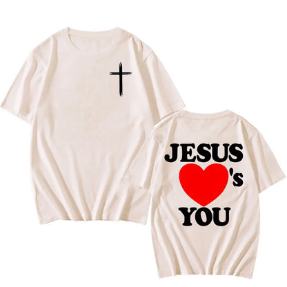 Jesus Loves You Christian T-shirt | Faith & Casual Streetwear Tee for Men & Women