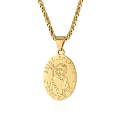 Catholic Saints Medal Necklace | Stainless Steel Pendant for Men & Women