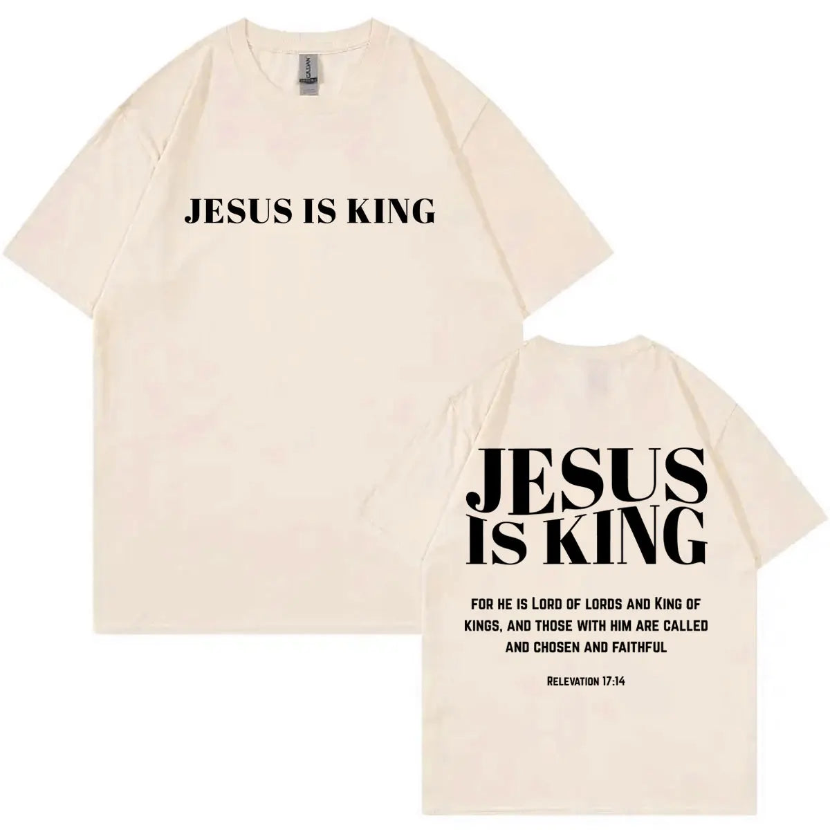 'Jesus Is King' Bible Verse Oversized Unisex T-shirt