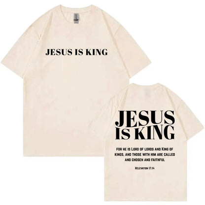 'Jesus Is King' Bible Verse Oversized Unisex T-shirt