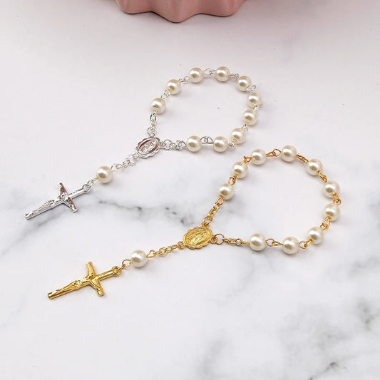 Elegant Mini Rosary for Baptism Favors