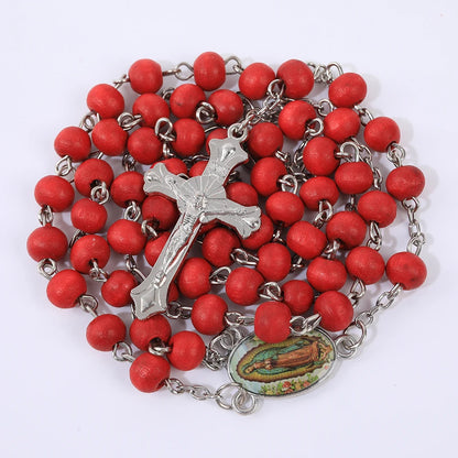 Rosary Necklace with Virgin Mary Medal and Crucifix - Perfect Gift for Devotees