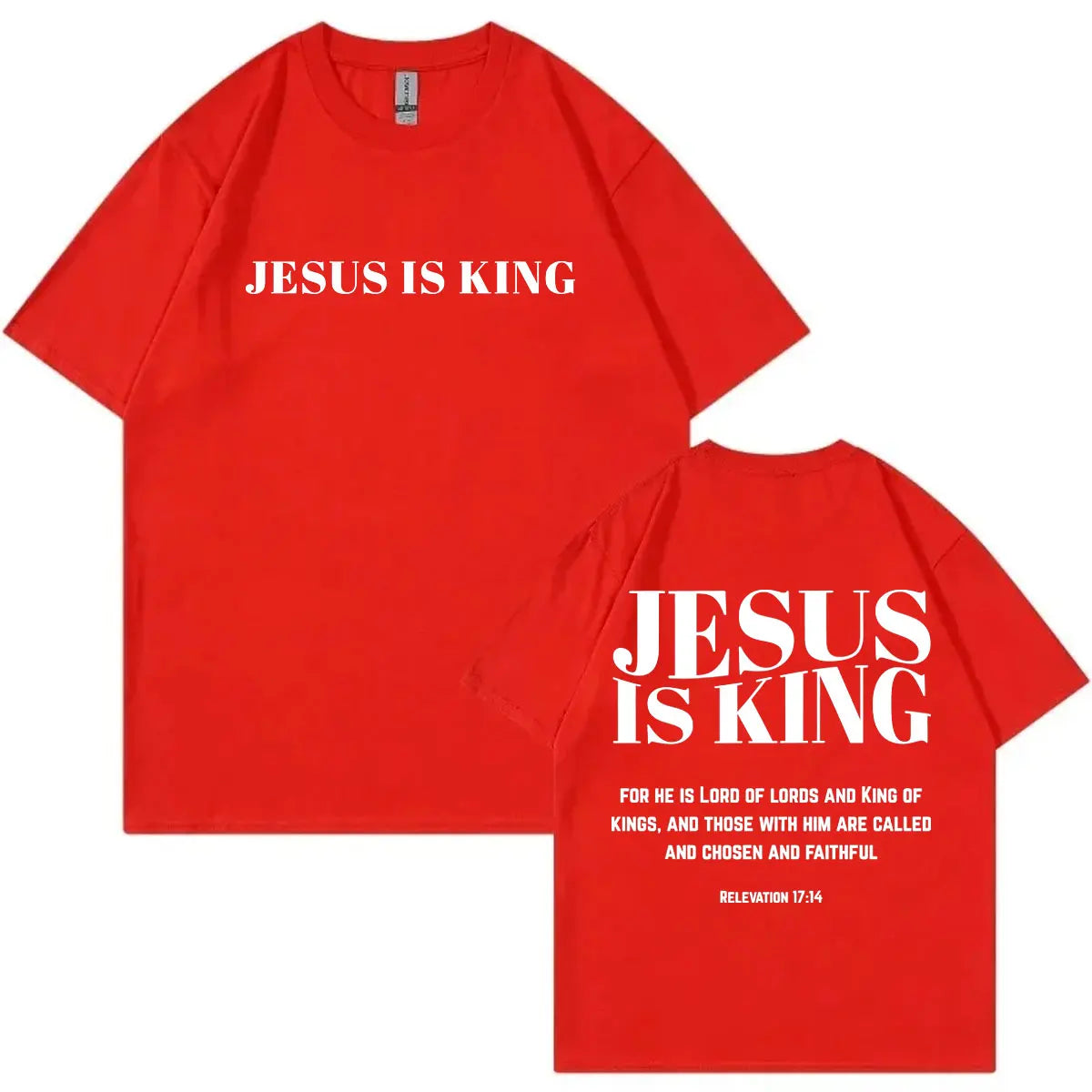 'Jesus Is King' Bible Verse Oversized Unisex T-shirt