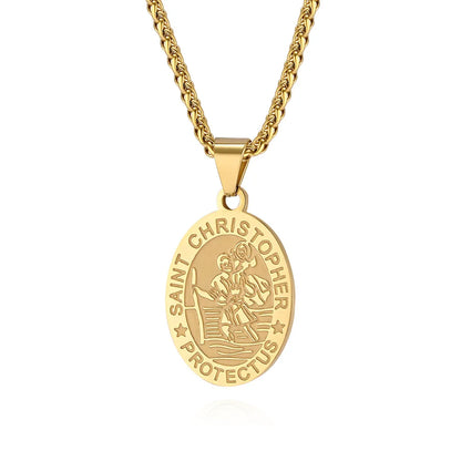 Catholic Saints Medal Necklace | Stainless Steel Pendant for Men & Women