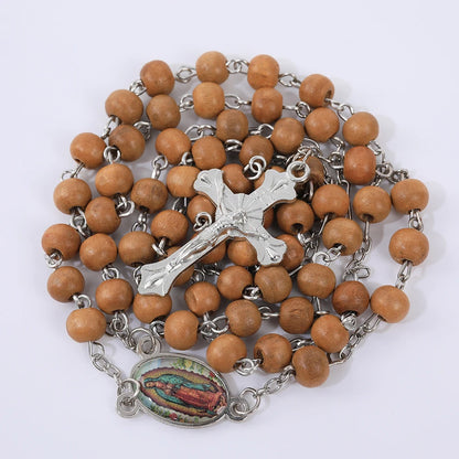 Rosary Necklace with Virgin Mary Medal and Crucifix - Perfect Gift for Devotees