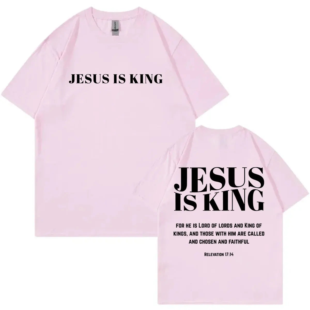'Jesus Is King' Bible Verse Oversized Unisex T-shirt