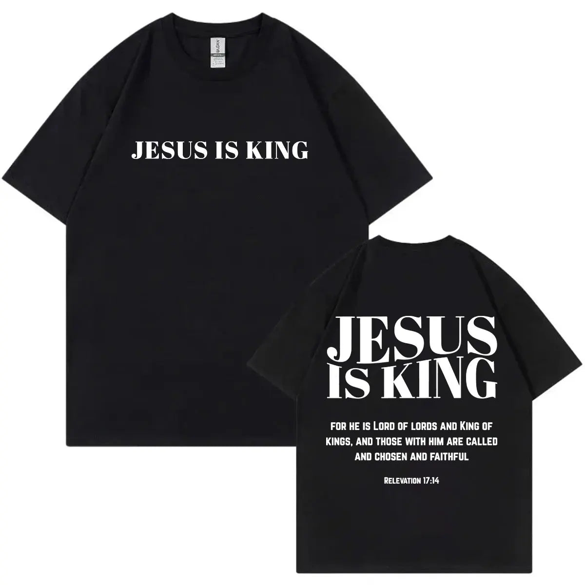 'Jesus Is King' Bible Verse Oversized Unisex T-shirt